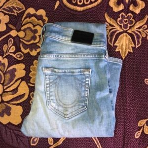 True Religion Mid Rise Cora Straight Jeans